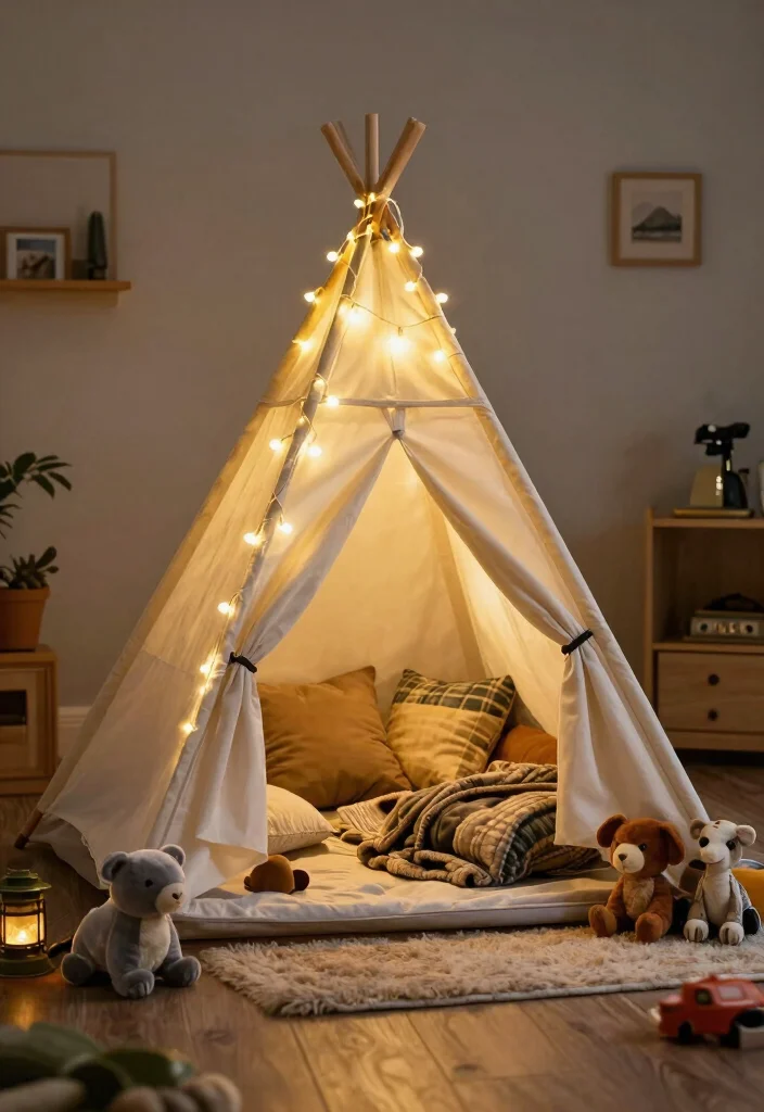 16 Boys Hunting Bedroom Ideas: Rustic Outdoor Theme - 15. Camping-Themed Play Area 1