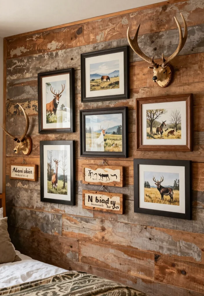 16 Boys Hunting Bedroom Ideas: Rustic Outdoor Theme - 2. Rustic Wall Decor 1