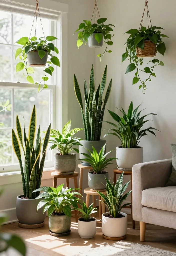 16 Living Room Decor Green Ideas for a Fresh Natural Feel - 1. Indoor Garden Oasis 1