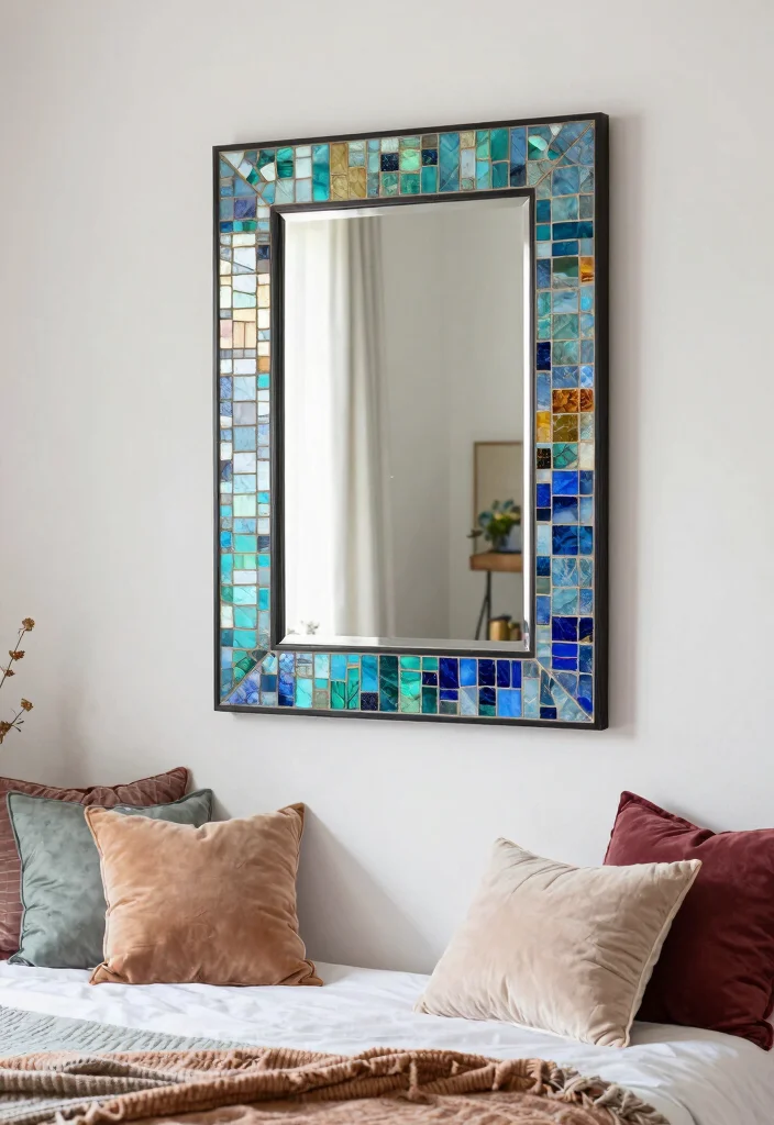 16 Mirror in Bedroom Ideas Bright Space Enhancing Style - 14. Vintage Mosaic Mirrors 1