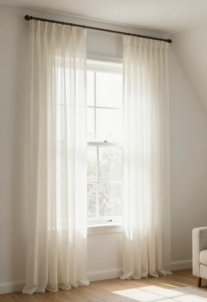 16 Slanted Wall Living Room Ideas: Smart Design Solutions - 10. Innovative Window Treatments 1