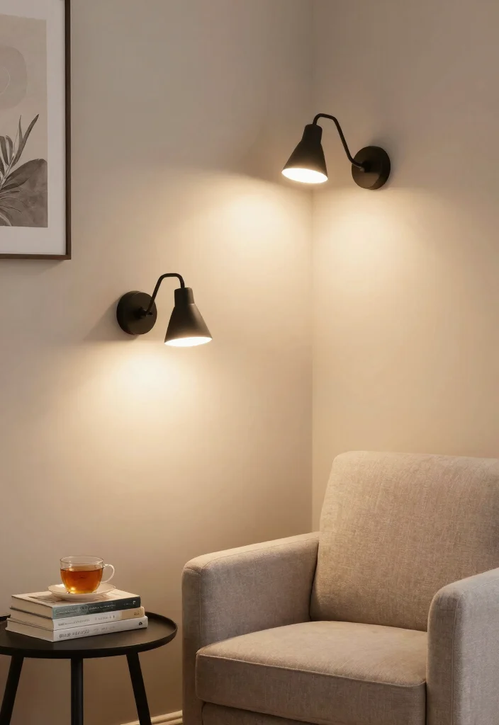 16 Wall Sconces Living Room Ideas for Soft Ambient Lighting - 6. Adjustable Arm Sconces 1