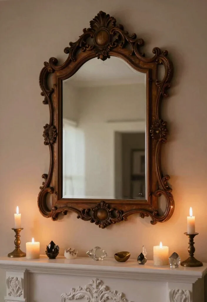 16 Witchy Living Room Decor Ideas: Dark Mystical Charm - 7. Mystical Mirrors to Reflect Charm 1