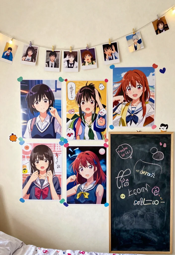 17 Anime Poster Wall Bedroom Ideas to Express Your Personal Style - 14. Interactive Elements 1