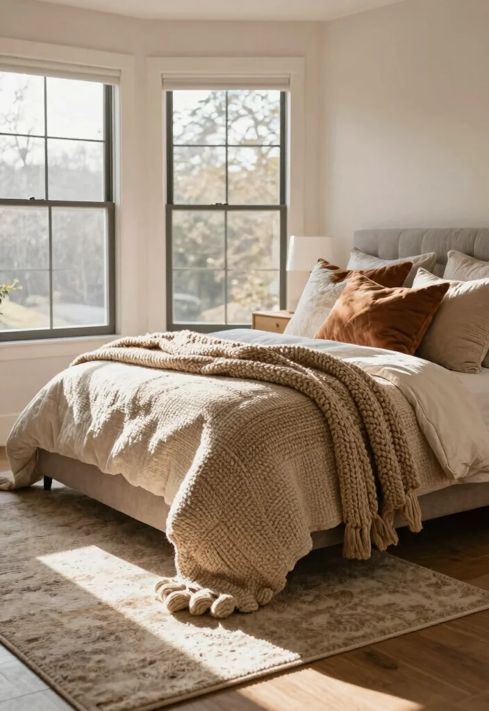 17 Bedroom With Big Windows Ideas for Bright, Airy Layouts 13 17 Bedroom With Big Windows Ideas for Bright, Airy Layouts - 13. Cozy Textiles for Warmth 1