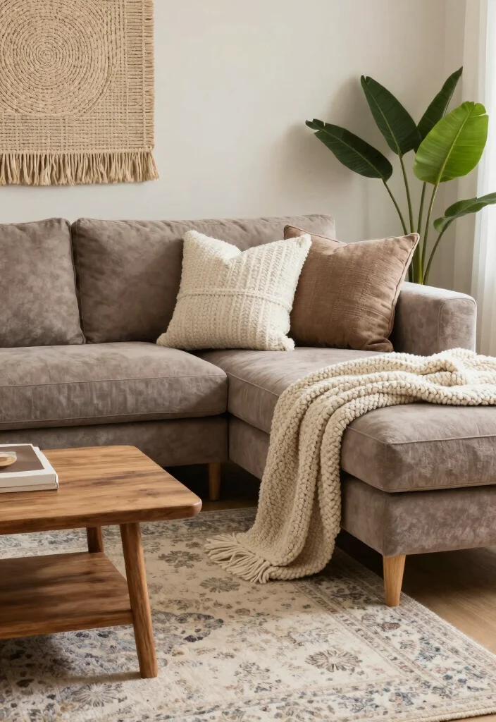 17 Chaise Sofa Living Room Layout Ideas: Relaxed Elegant Flow - 3. Layered Textures 1