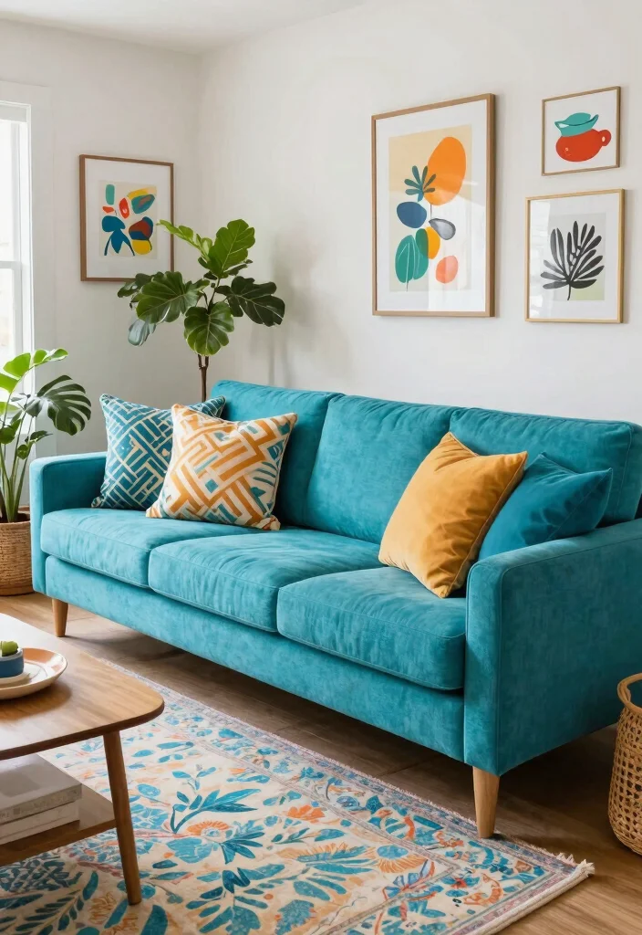 17 Chaise Sofa Living Room Layout Ideas: Relaxed Elegant Flow - 7. Bold Colors and Patterns 1
