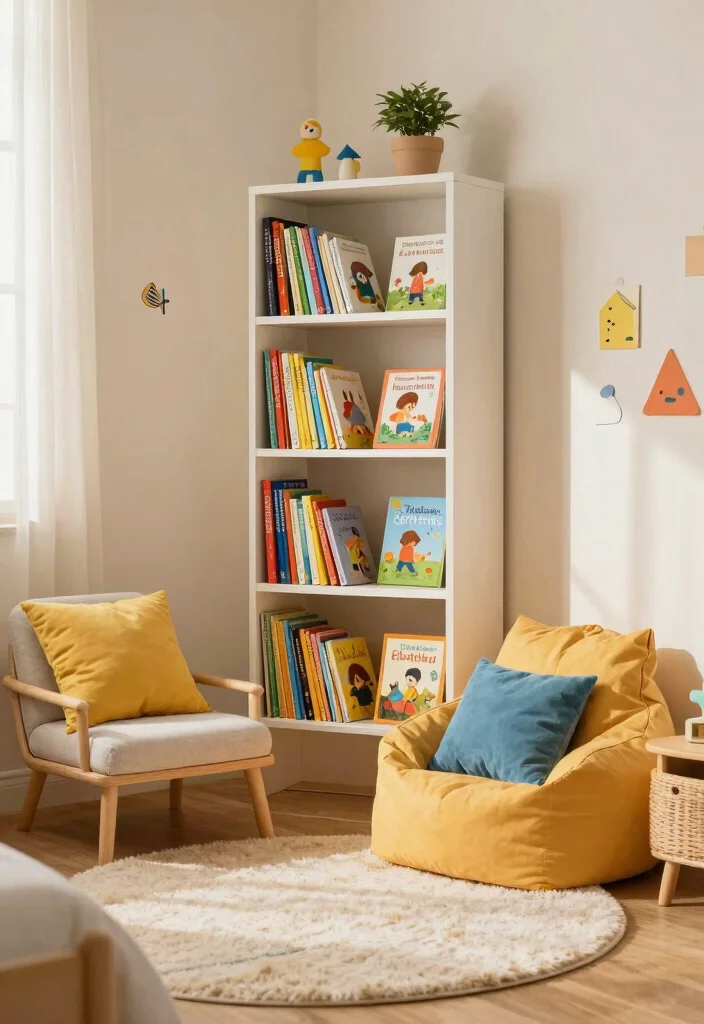 17 Crib in Bedroom Ideas for Shared Rooms: Smart Layouts - 12. The Cozy Reading Corner 1