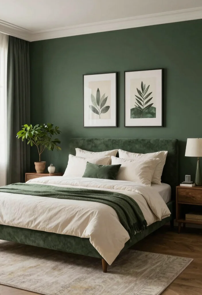 17 Dark Green and Cream Bedroom Ideas for an Elegant Natural Balance 18 17 Dark Green and Cream Bedroom Ideas for an Elegant Natural Balance - Conclusion 1