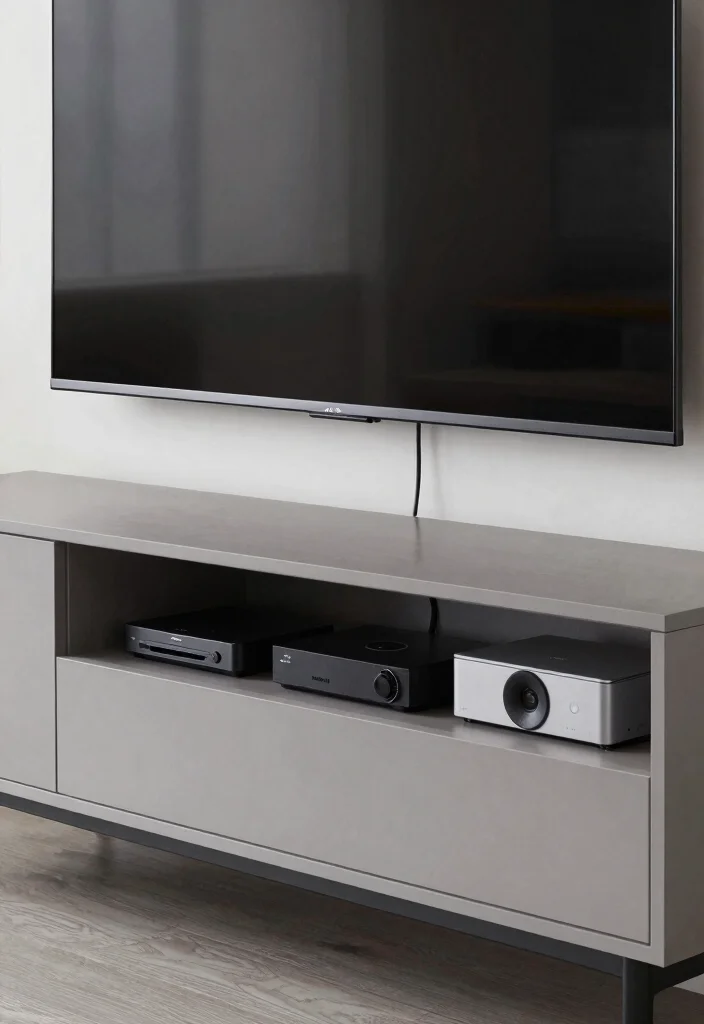 17 Entertainment Center Decor Living Room Ideas Balanced Displays - 16. Incorporate Technology Tactically 1