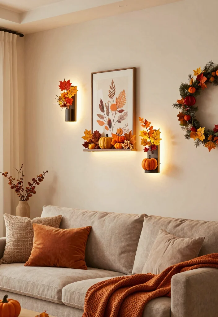17 Living Room Wall Sconces Ideas for Elegant Layered Light - 17. Seasonal Wall Sconces 1