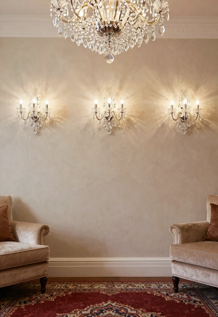 17 Living Room Wall Sconces Ideas for Elegant Layered Light - 6. Elegant Crystal Wall Sconces 1