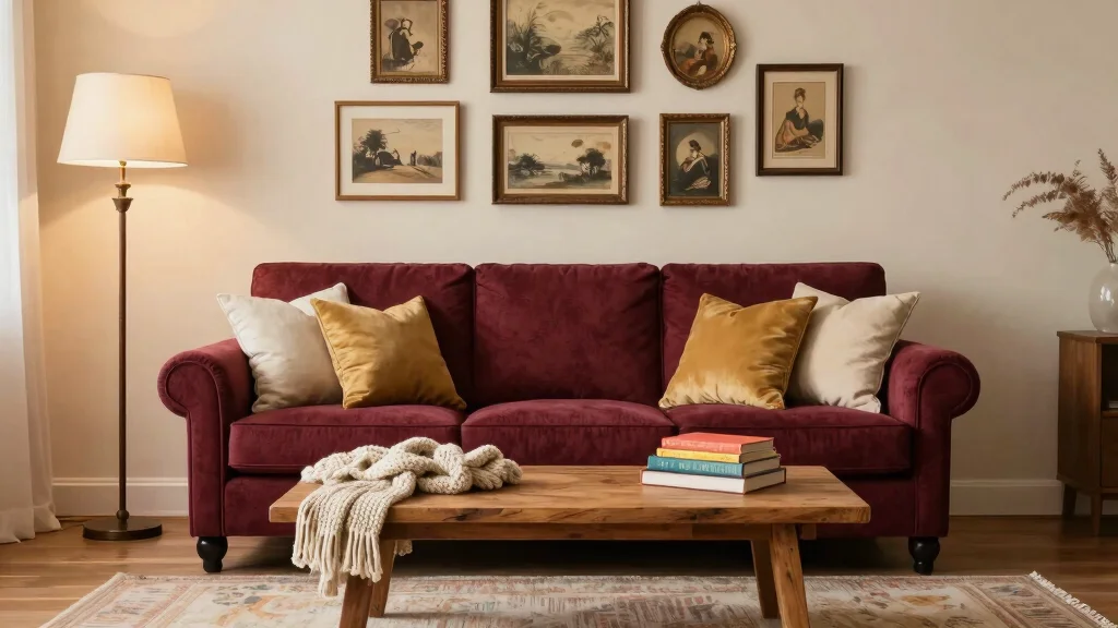 17 Maroon Sofa Living Room Ideas Rich Cozy Accent