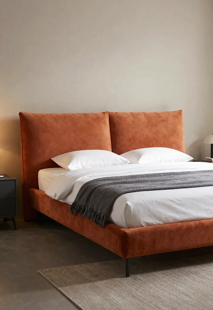 17 Small Bedroom Double Bed Ideas: Comfortable Compact Layouts - 14. Statement Furniture Piece 1
