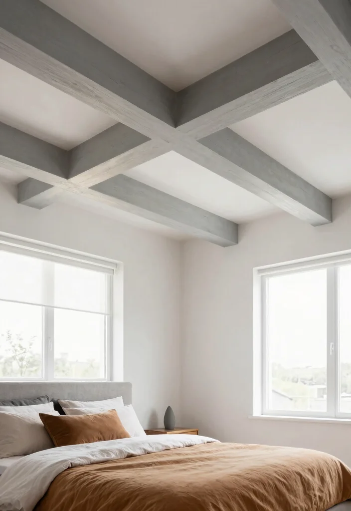 18 Bedroom Gypsum Ceiling Design Ideas for a Modern Finish 10 18 Bedroom Gypsum Ceiling Design Ideas for a Modern Finish - 10. Ceiling Beams 1