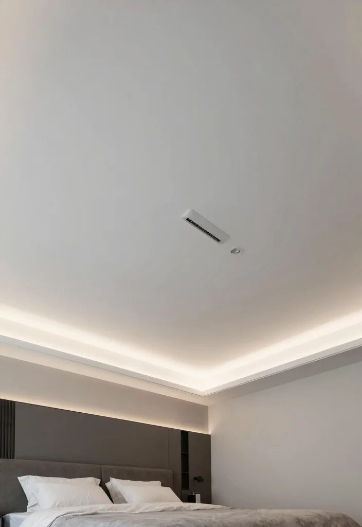 18 Bedroom Gypsum Ceiling Design Ideas for a Modern Finish 17 18 Bedroom Gypsum Ceiling Design Ideas for a Modern Finish - 17. Integrated Sound Systems 1