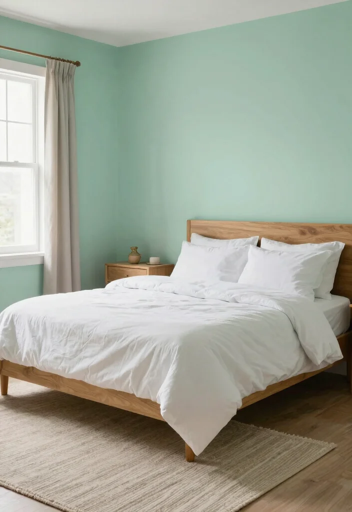 18 Colour for Bedroom Wall Ideas: Calm Stylish Palettes - 14. Seafoam Green: A Splash of Tranquility 1