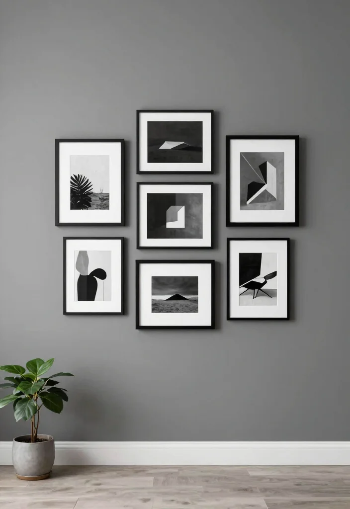 18 Gallery Walls Living Room Ideas for a Personal Artful Display 1 18 Gallery Walls Living Room Ideas for a Personal Artful Display - 1. The Minimalist Monochrome 1