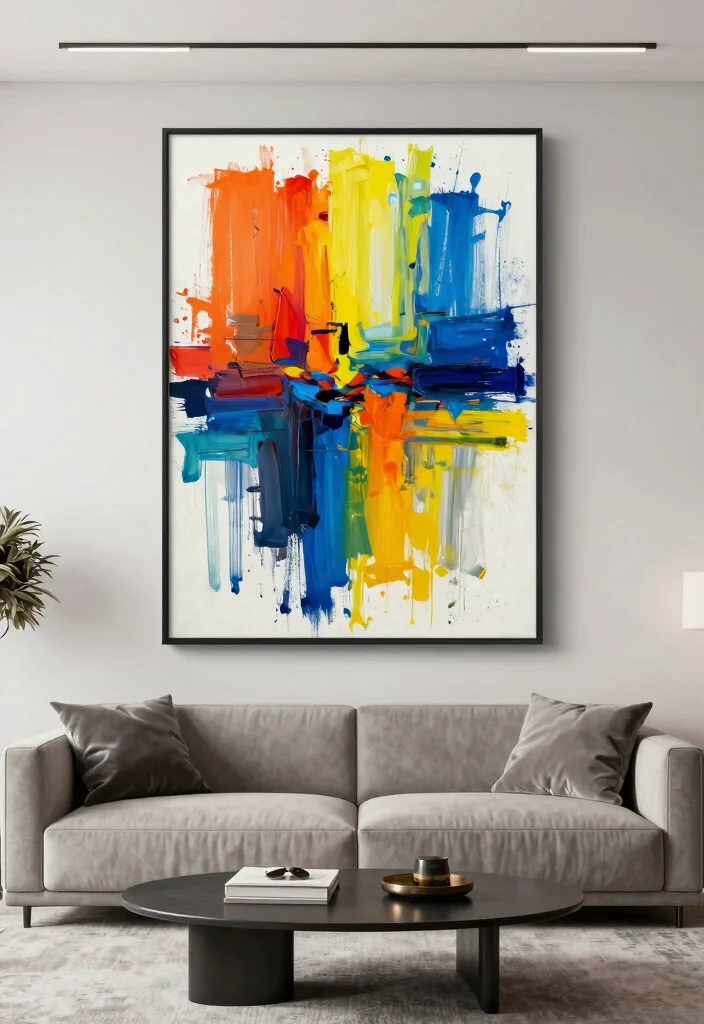 18 Gallery Walls Living Room Ideas for a Personal Artful Display 10 18 Gallery Walls Living Room Ideas for a Personal Artful Display - 10. Statement Art Pieces 1