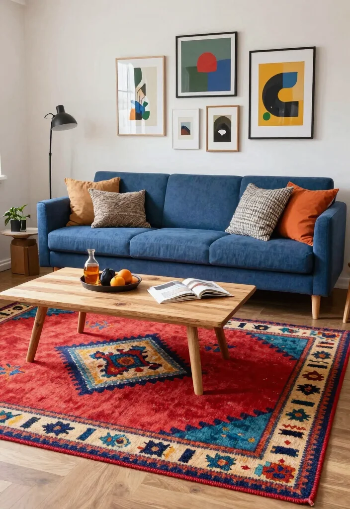 18 Ikea Rugs Living Room Ideas: Affordable Stylish Picks for Eco-Friendly Spaces - 2. Bold and Bright Patterns 1