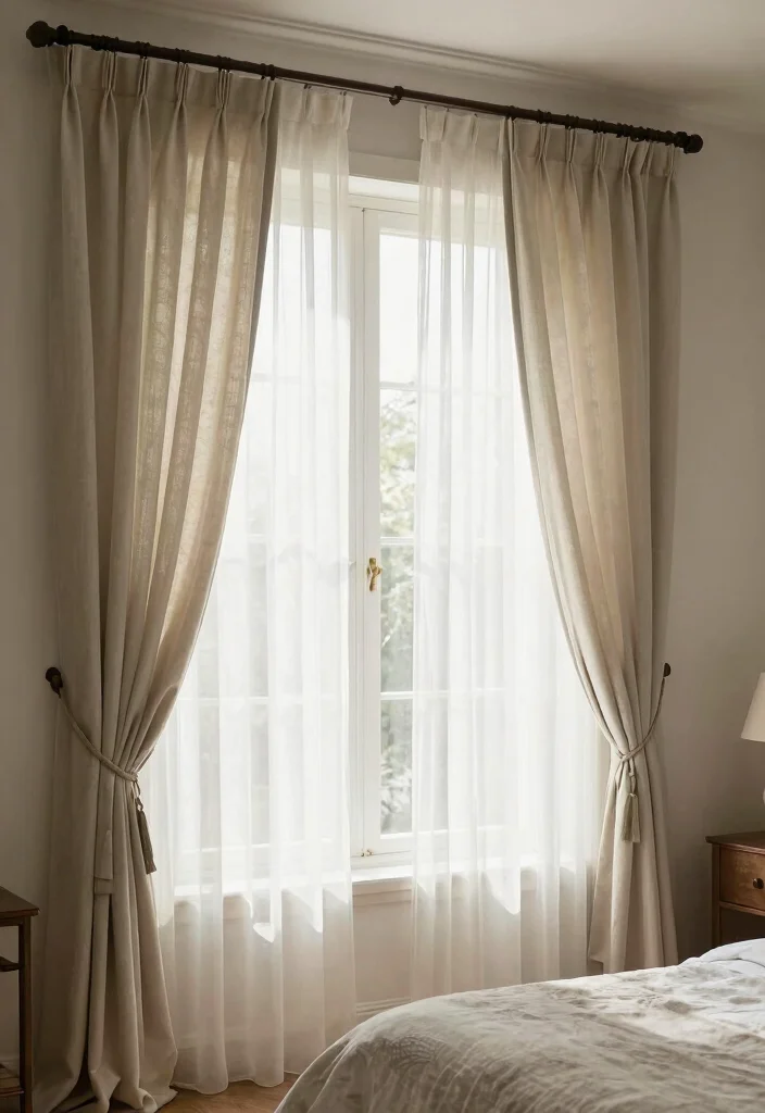 18 Lake House Bedroom Ideas: Relaxed Natural Retreat - 13. Custom Window Treatments 1
