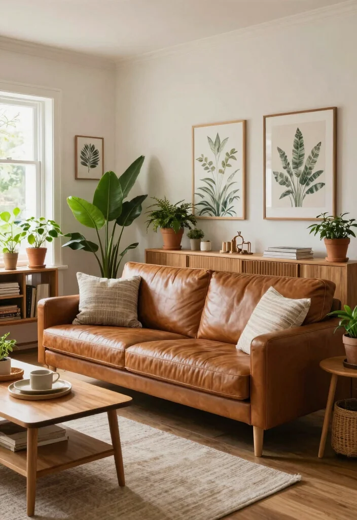 18 Leather Sofa Living Room Ideas Timeless Masculine Chic - 12. Outdoor-inspired Living 1