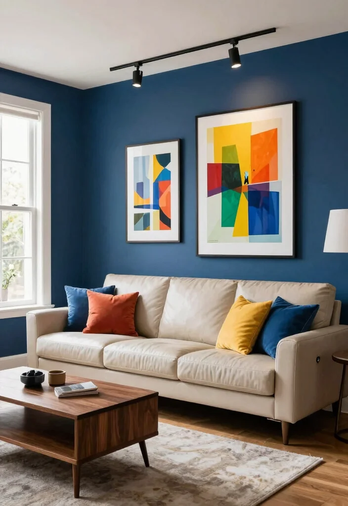 18 Leather Sofa Living Room Ideas Timeless Masculine Chic - 8. Bold Contrasts 1