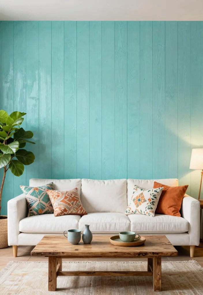 18 Living Room Wood Wall Ideas: Warm Textured Backdrop 4 18 Living Room Wood Wall Ideas: Warm Textured Backdrop - 4. Painted Wood Walls 1