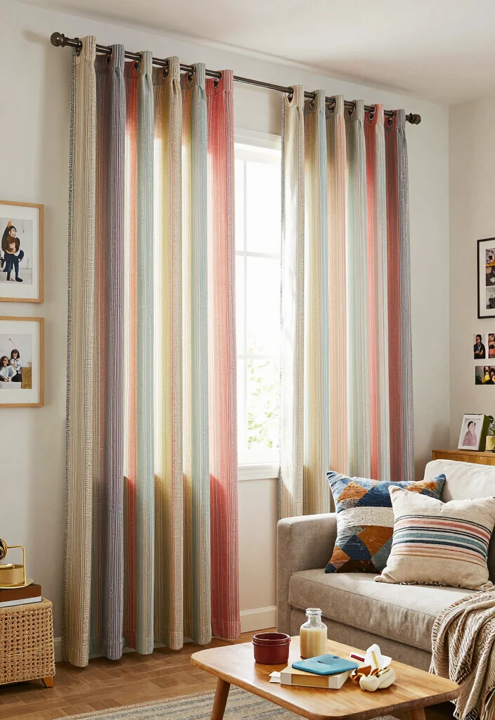 18 Wave Curtains Living Room Ideas for a Modern Flowing Look - 18. DIY Wave Curtains for Personal Touch 1