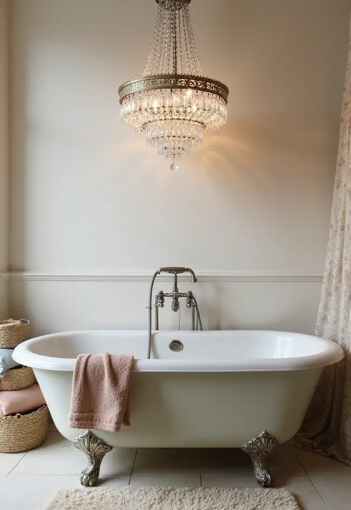 27 Bathroom Chandeliers Over Tub for Glam Appeal - 1. Opulent Crystal Chandelier 1