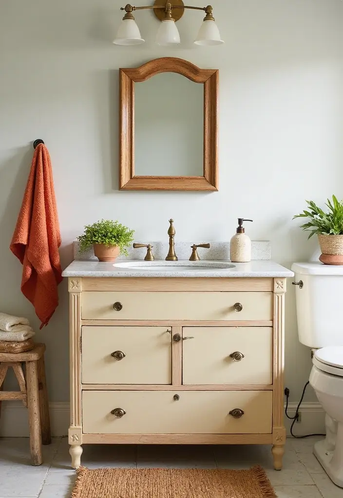27 Colored Bathroom Vanity Ideas That Pop 181 27 Colored Bathroom Vanity Ideas That Pop - 27. Mellow Buttercream Bliss 1