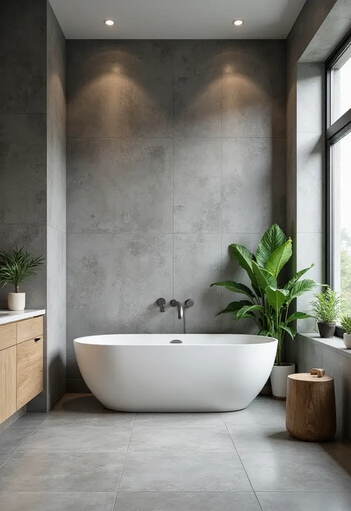 27 Gray Tile Bathroom Designs That Feel Timeless - 15. Spa-inspired Gray Tile Designs 1