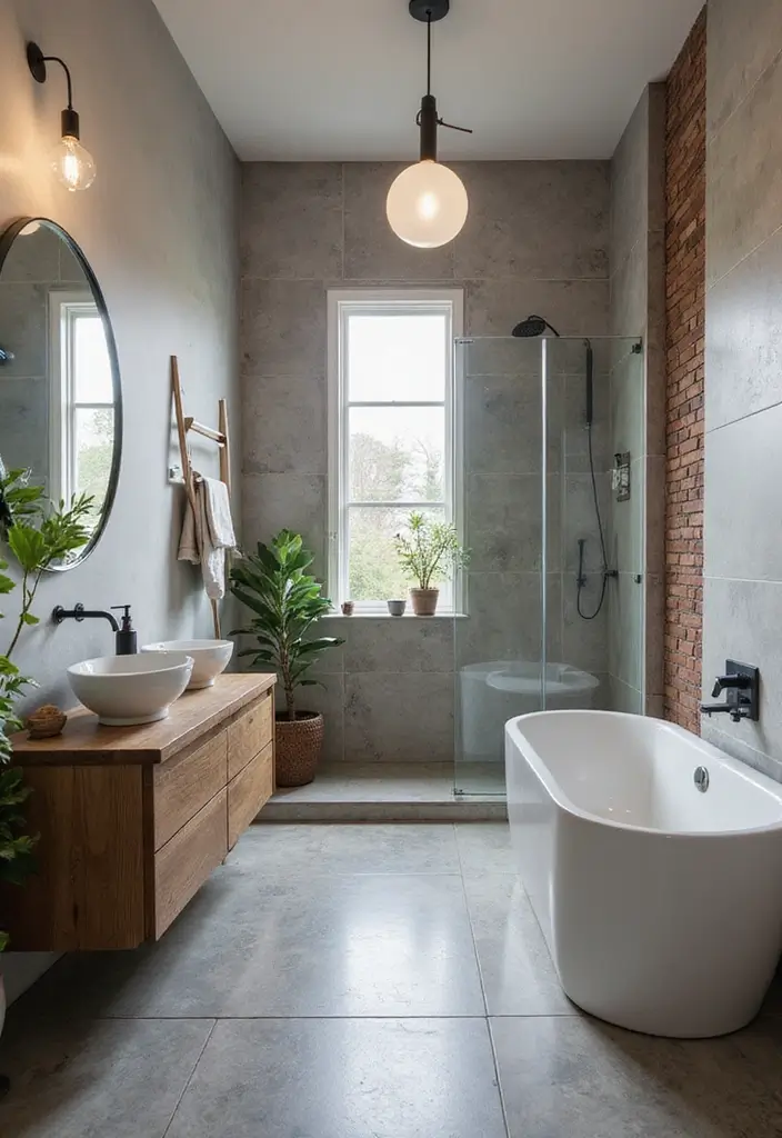 27 Gray Tile Bathroom Designs That Feel Timeless - 7. Gray Cement Tiles 1