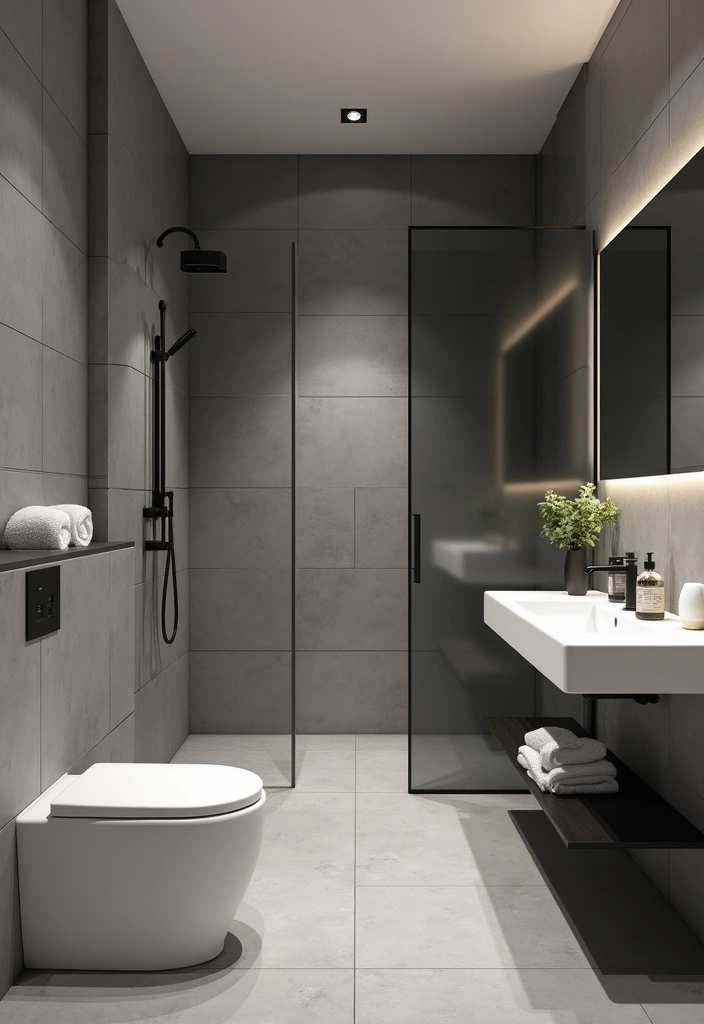 27 Gray Tile Bathroom Designs That Feel Timeless - 8. Matte Gray Finishes 1