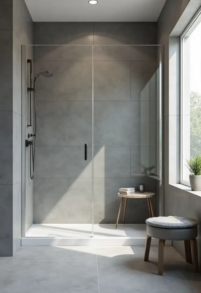 27 Grey And Cream Bathroom Ideas For Neutral Lovers - 27. Modern Shower Design 1