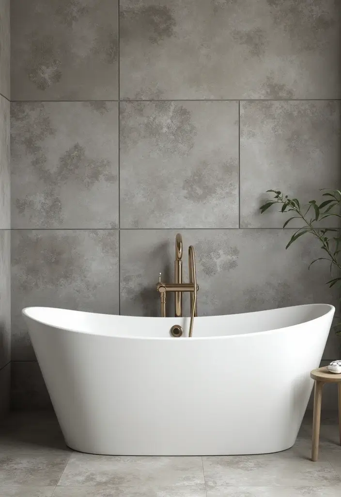 27 Grey And Cream Bathroom Ideas For Neutral Lovers - 3. Textured Wall Tiles in Grey 1