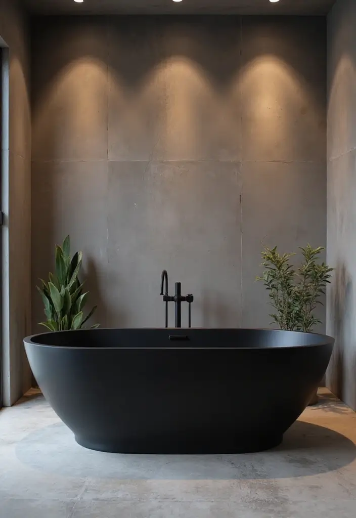 27 Modern Bathroom Black Design Trends For 2024 - 1. Bold Black Bathtubs 1