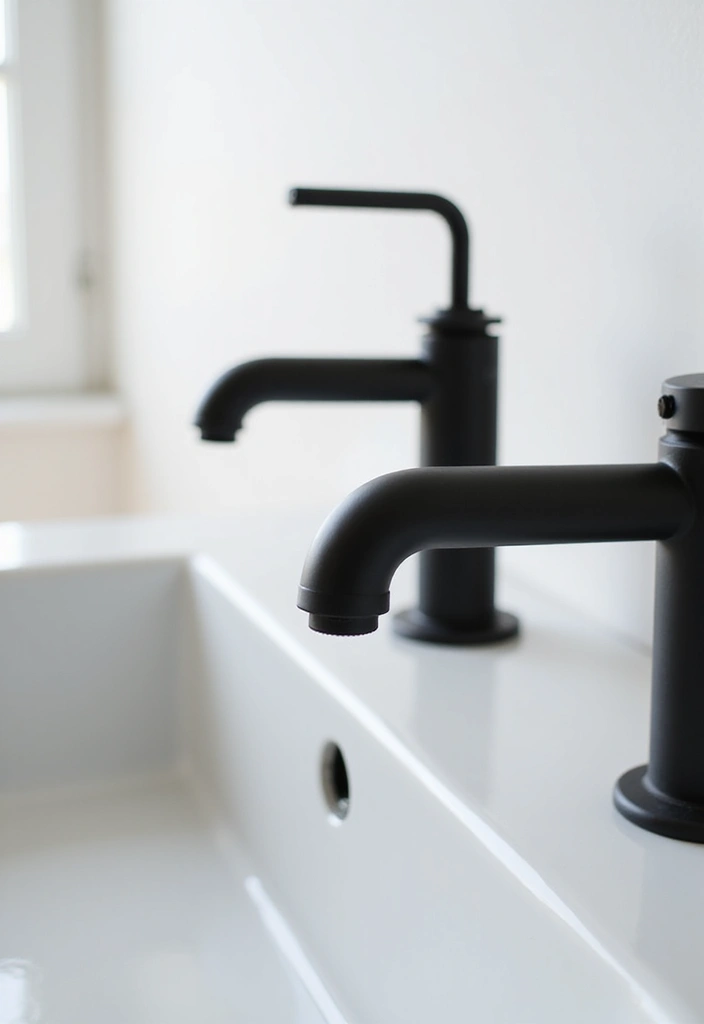 27 Modern Bathroom Black Design Trends For 2024 - 2. Matte Black Fixtures 1
