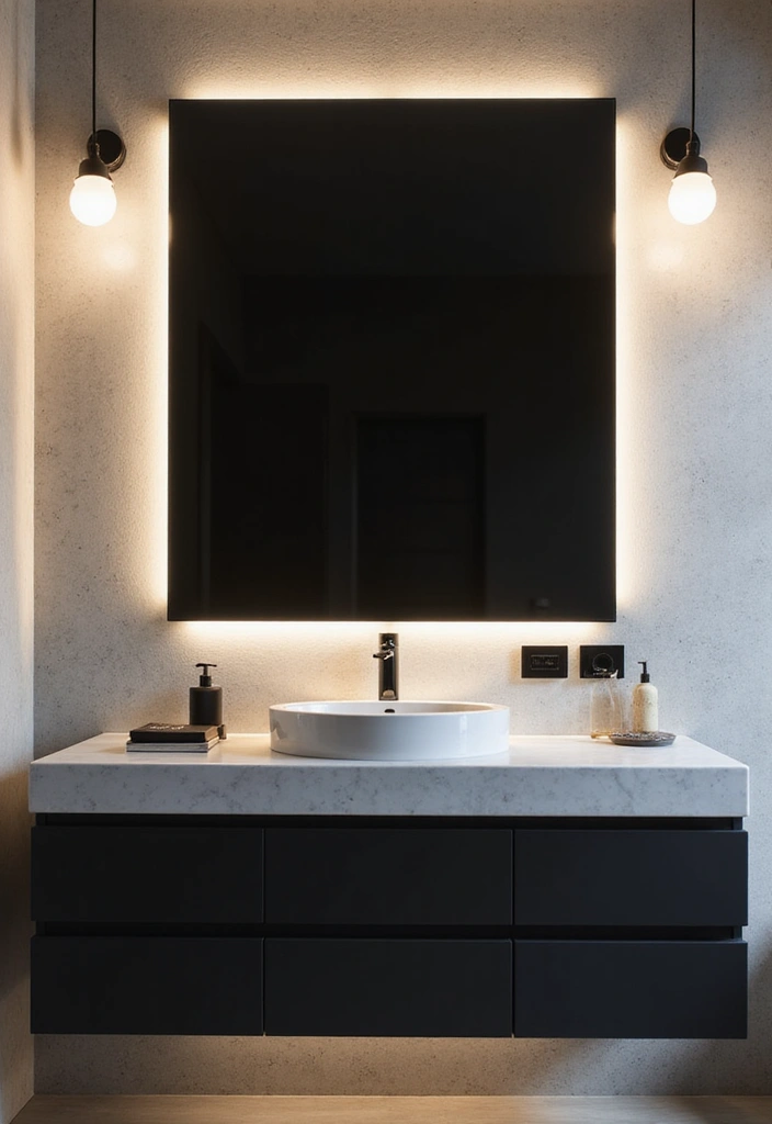 27 Modern Bathroom Black Design Trends For 2024 - 7. Black Mirrors 1
