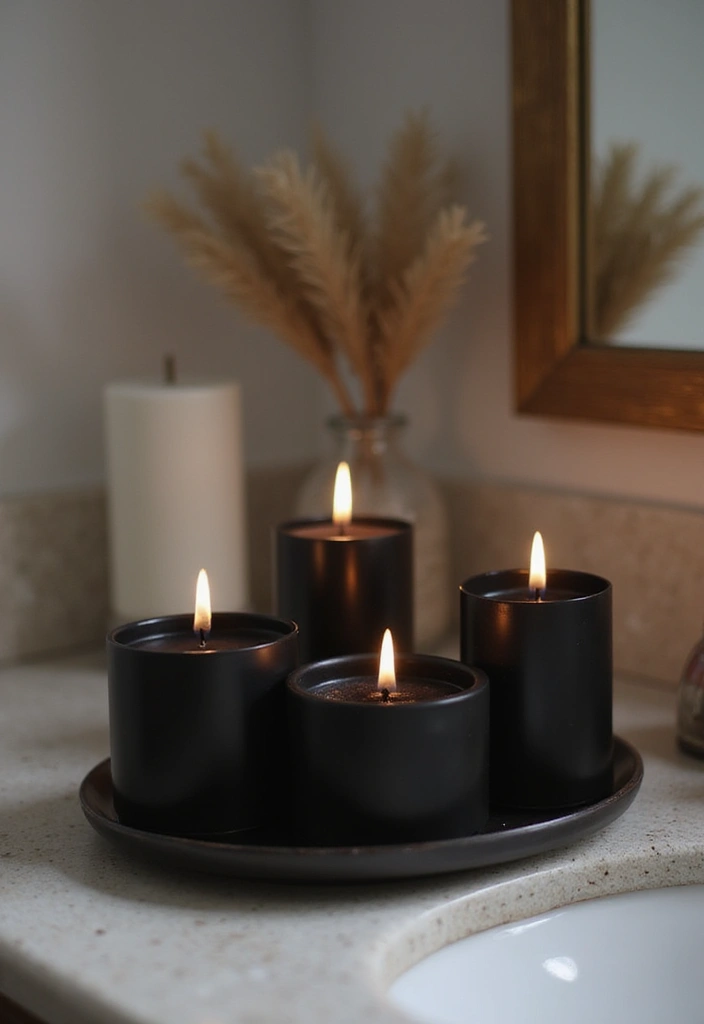 27 Modern Bathroom Design Black And Sleek - 23. Black Bathroom Scents 1