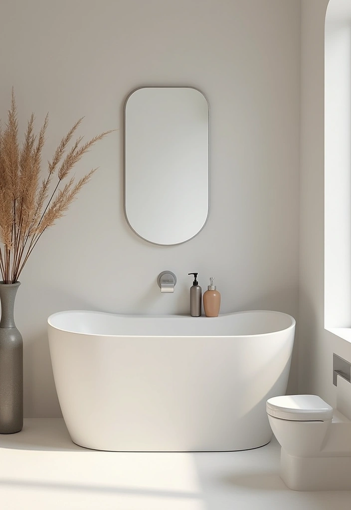 27 Nude Bathroom Ideas That Feel Minimalist - 21. Elegant Accent Pieces 1