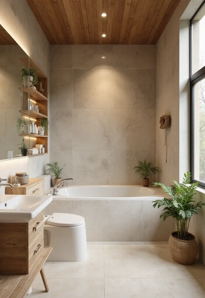 27 Nude Bathroom Ideas That Feel Minimalist - 4. Eco-Friendly Materials 1
