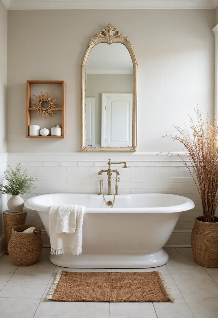 27 Secondary Bathroom Ideas That Feel Functional - 21. Seasonal Decor Changes 1