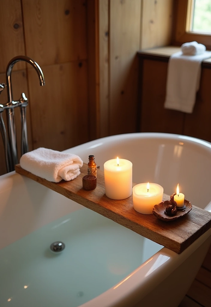28 Bar Bathroom Ideas That Impress Guests - 17. Customizable Bath Trays 1
