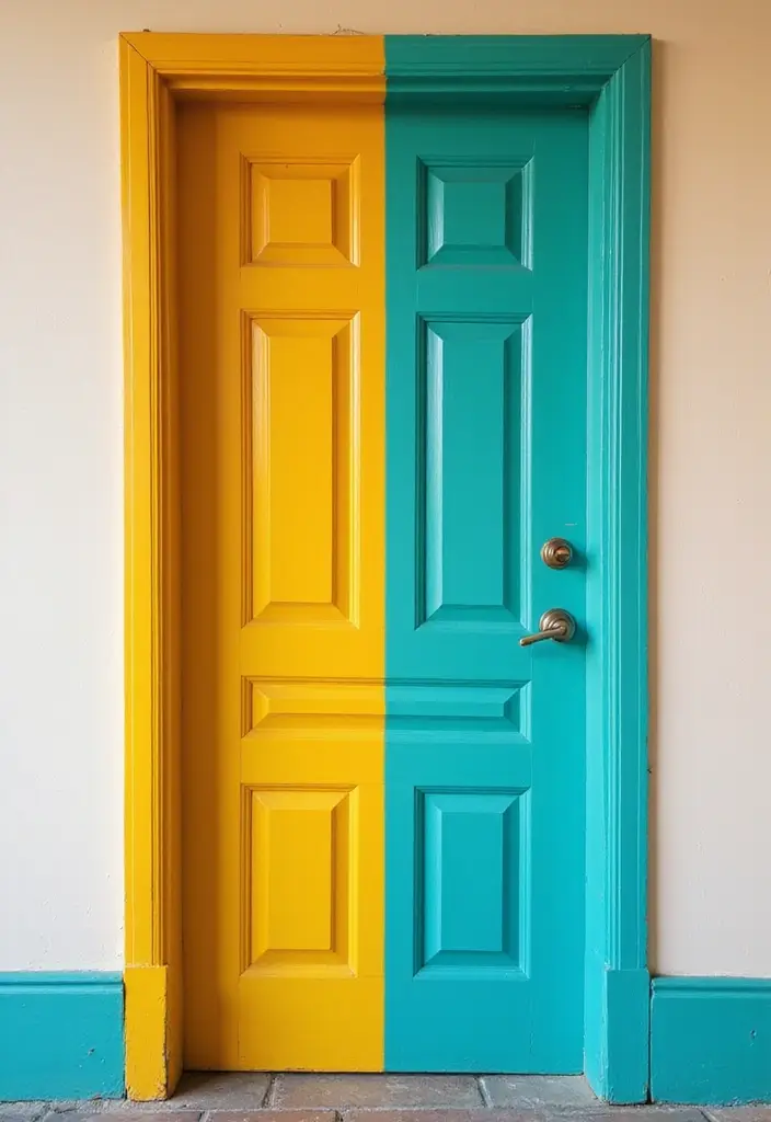 28 Bathroom Door Ideas Indian Style Inspirations - 2. Bold Colors 1