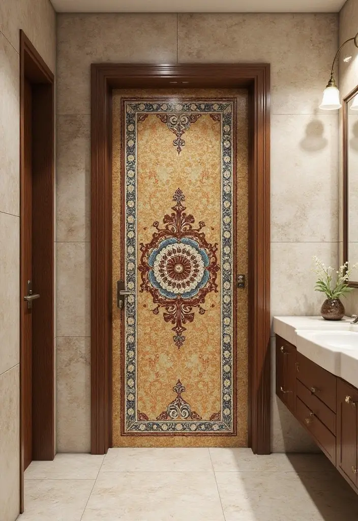 28 Bathroom Door Ideas Indian Style Inspirations - 25. Fusion Styles 1