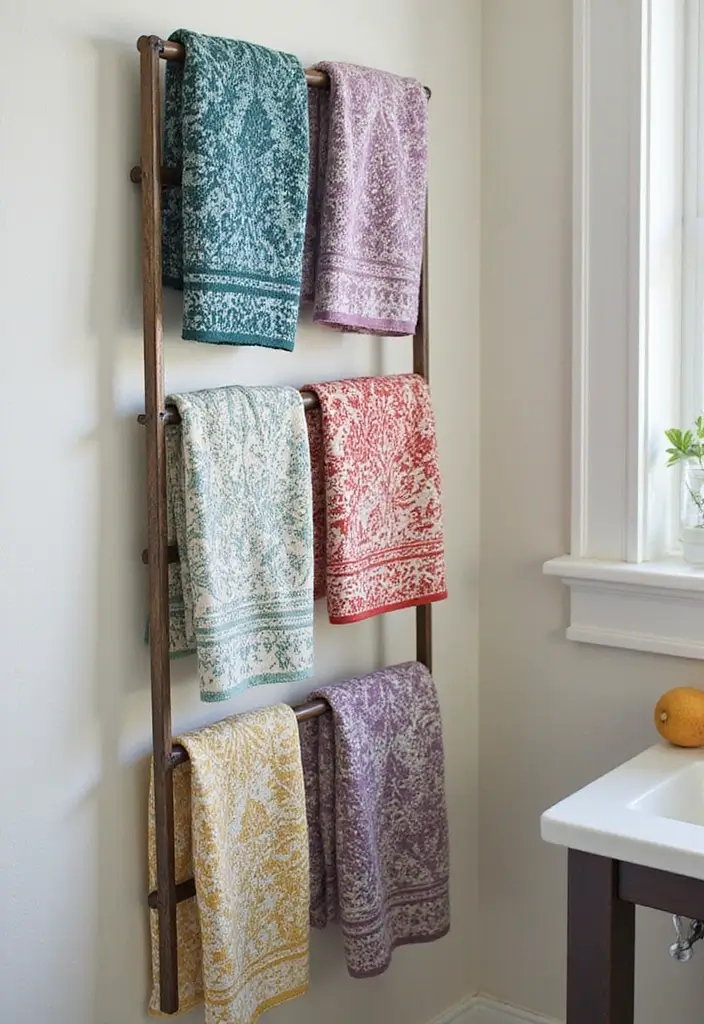 28 Bathroom Hand Towel Ideas That Look Luxurious - 9. Chic Patterns 1
