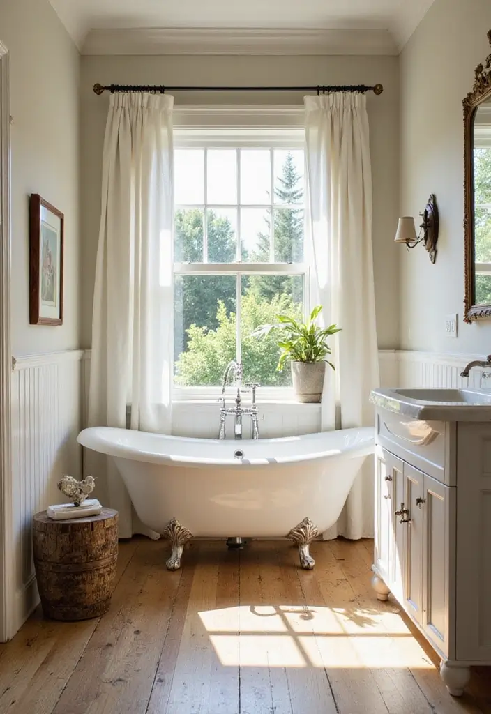 28 Bathroom Ideas Farmhouse Style With Rustic Charm - 22. Natural Light 1