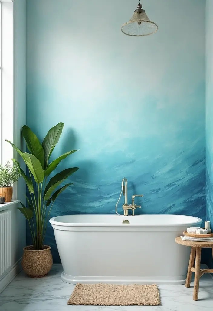 28 Bathroom Ideas With Wallpaper For Texture 34 28 Bathroom Ideas With Wallpaper For Texture - 6. Ocean-Inspired Themes 1