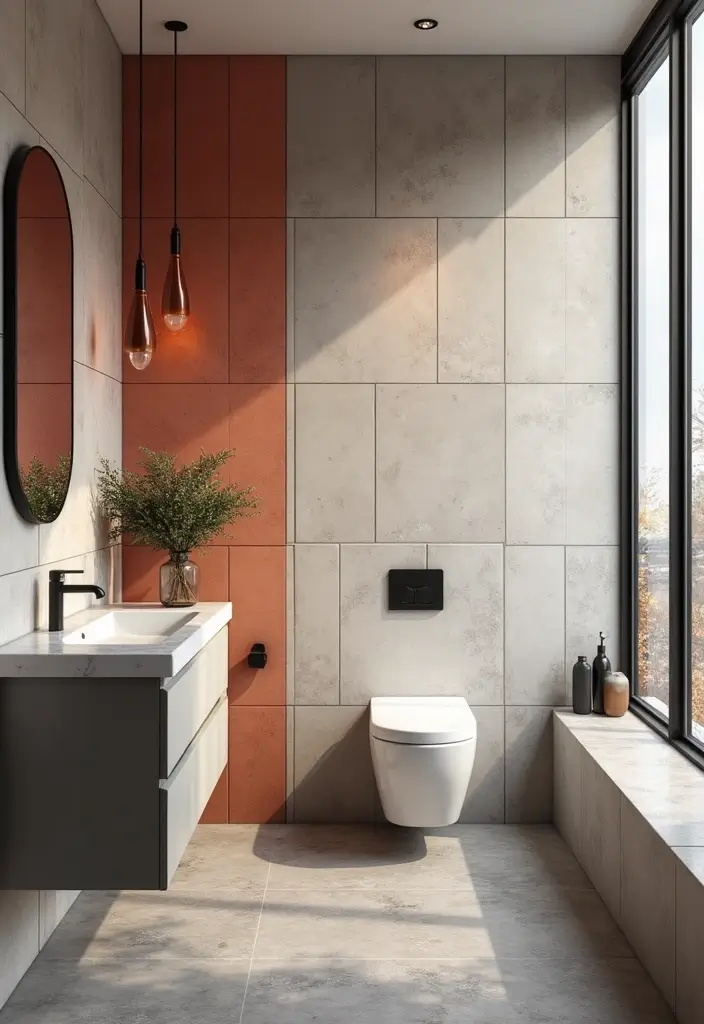28 Bathroom Tile Ideas Floor Design Trends For 2024 - 17. Bold Accent Tiles 1